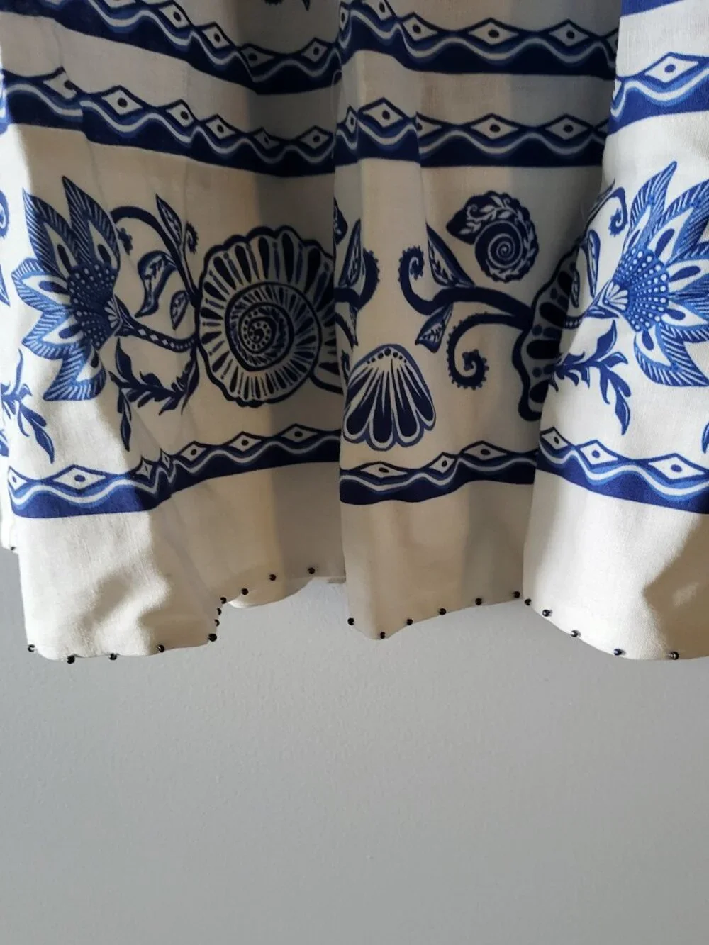 Farm Rio Off-White and Blue Floral Shell Garden Midi Dress Soze XL - Picture 9 of 12